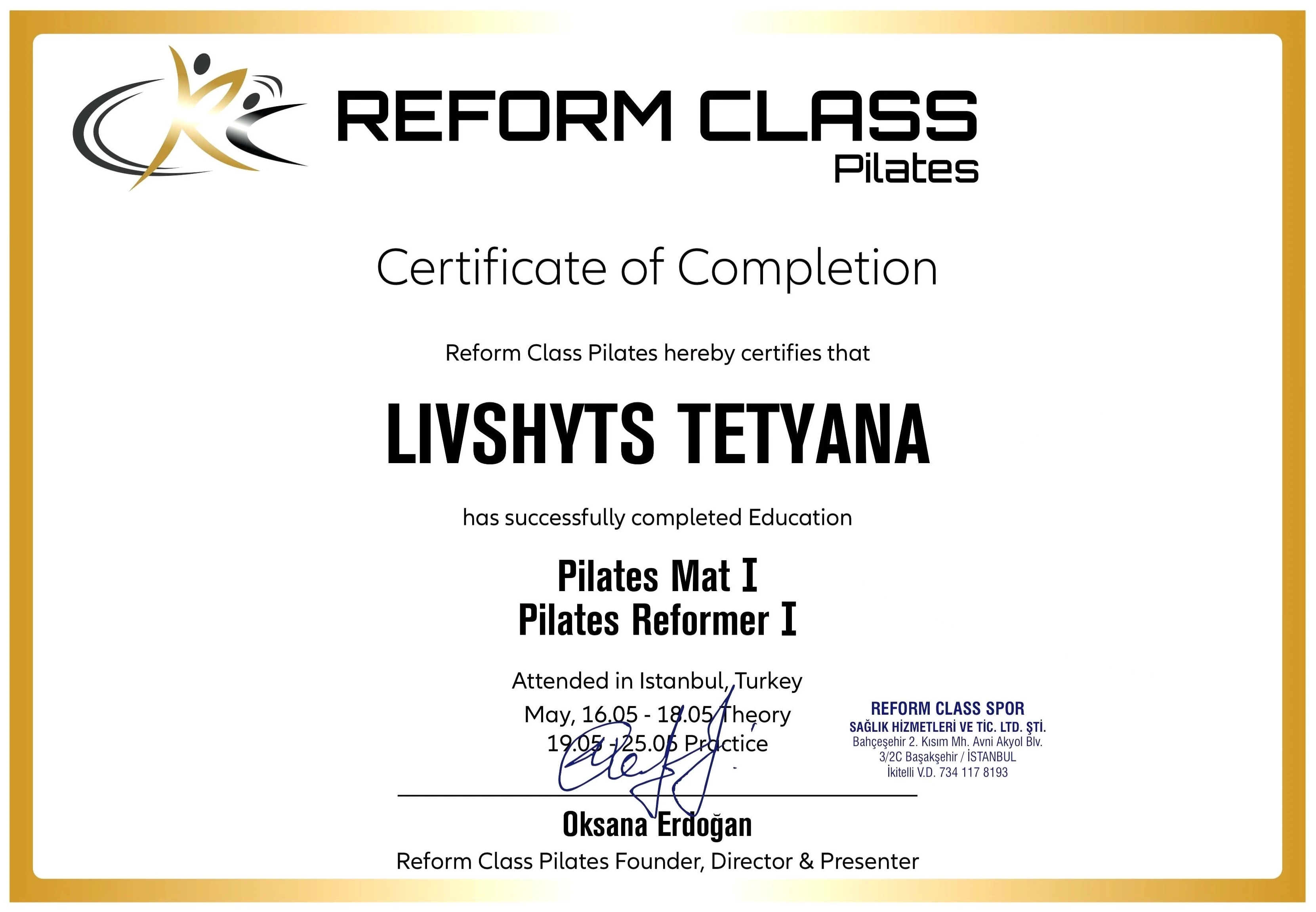 Pilates Mat I & Reformer I